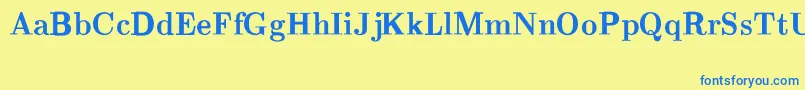CmRomanBold Font – Blue Fonts on Yellow Background