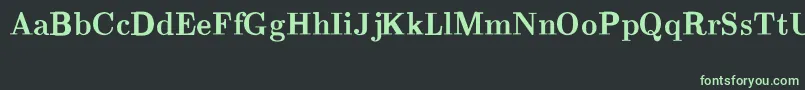 CmRomanBold-fontti – vihreät fontit mustalla taustalla