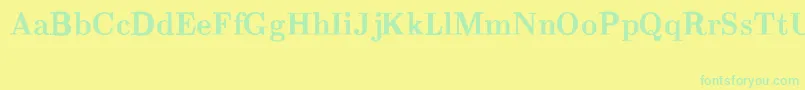 CmRomanBold Font – Green Fonts on Yellow Background