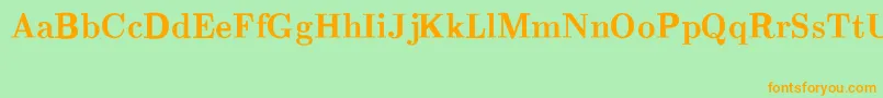 CmRomanBold Font – Orange Fonts on Green Background