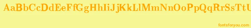 CmRomanBold Font – Orange Fonts on Yellow Background