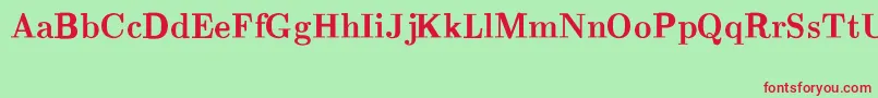CmRomanBold Font – Red Fonts on Green Background