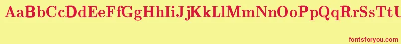 CmRomanBold Font – Red Fonts on Yellow Background