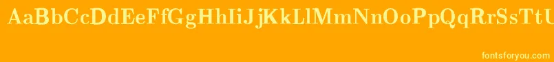 CmRomanBold Font – Yellow Fonts on Orange Background