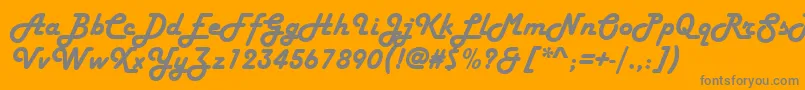 HarlowSolidItalic Font – Gray Fonts on Orange Background