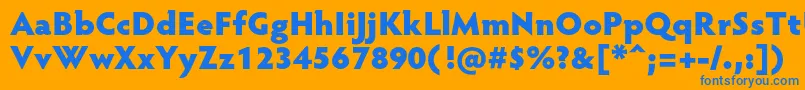HypatiasansproBlack Font – Blue Fonts on Orange Background