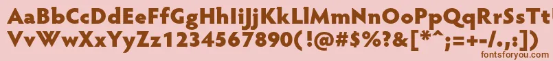 HypatiasansproBlack Font – Brown Fonts on Pink Background