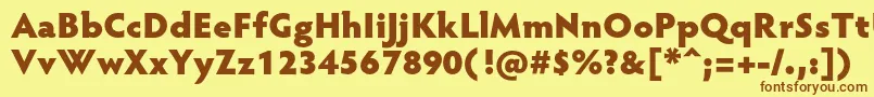HypatiasansproBlack Font – Brown Fonts on Yellow Background