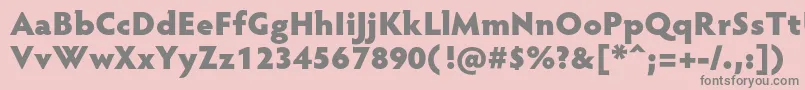 HypatiasansproBlack Font – Gray Fonts on Pink Background