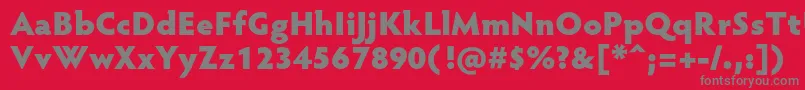 フォントHypatiasansproBlack – 赤い背景に灰色の文字