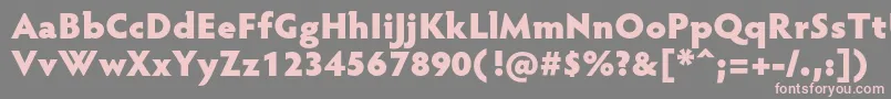 HypatiasansproBlack Font – Pink Fonts on Gray Background