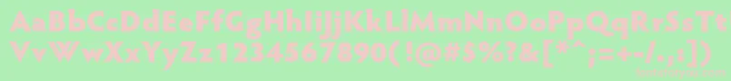 HypatiasansproBlack Font – Pink Fonts on Green Background