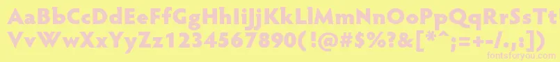 HypatiasansproBlack Font – Pink Fonts on Yellow Background