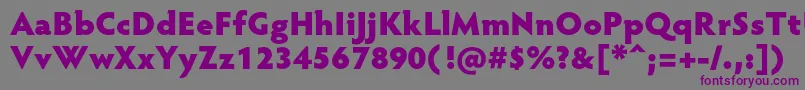 HypatiasansproBlack Font – Purple Fonts on Gray Background