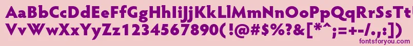 HypatiasansproBlack Font – Purple Fonts on Pink Background