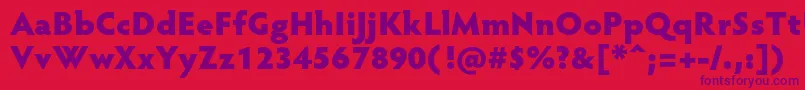 HypatiasansproBlack Font – Purple Fonts on Red Background