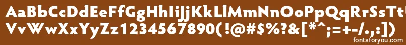 フォントHypatiasansproBlack – 茶色の背景に白い文字