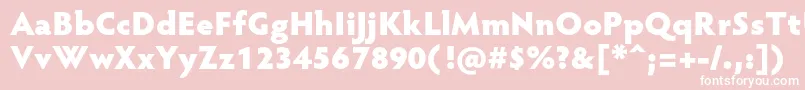 HypatiasansproBlack Font – White Fonts on Pink Background