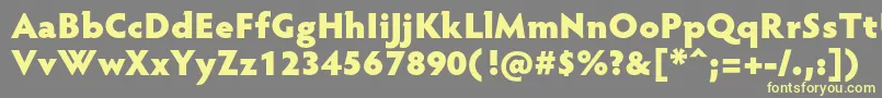 HypatiasansproBlack Font – Yellow Fonts on Gray Background