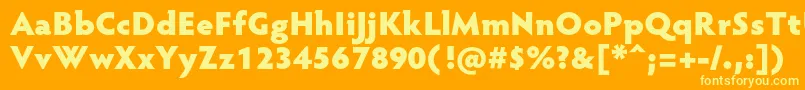 HypatiasansproBlack Font – Yellow Fonts on Orange Background
