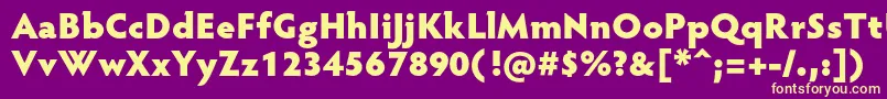 HypatiasansproBlack Font – Yellow Fonts on Purple Background