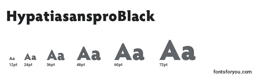 Размеры шрифта HypatiasansproBlack