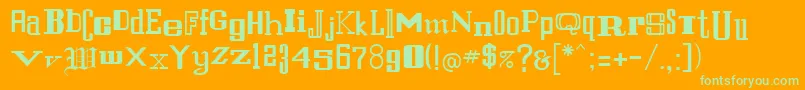 FernandoRegular Font – Green Fonts on Orange Background