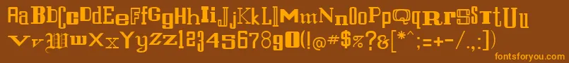 FernandoRegular Font – Orange Fonts on Brown Background