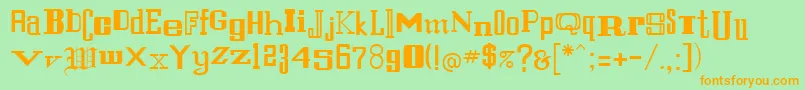FernandoRegular Font – Orange Fonts on Green Background