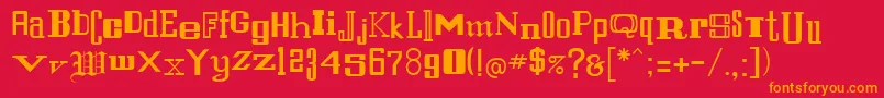 FernandoRegular Font – Orange Fonts on Red Background