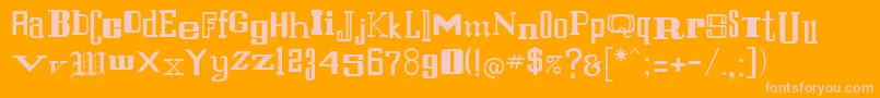 FernandoRegular Font – Pink Fonts on Orange Background
