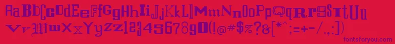 FernandoRegular Font – Purple Fonts on Red Background