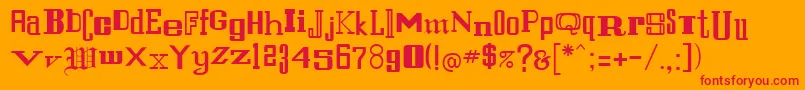 FernandoRegular Font – Red Fonts on Orange Background