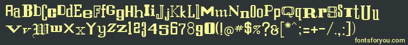 FernandoRegular Font – Yellow Fonts on Black Background