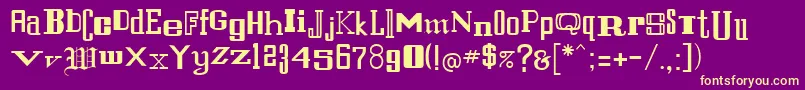 FernandoRegular Font – Yellow Fonts on Purple Background