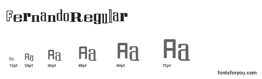 FernandoRegular Font Sizes