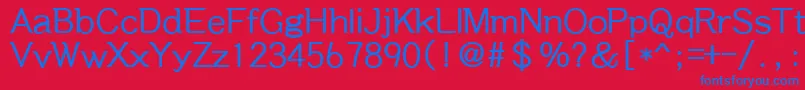 Dabb Font – Blue Fonts on Red Background