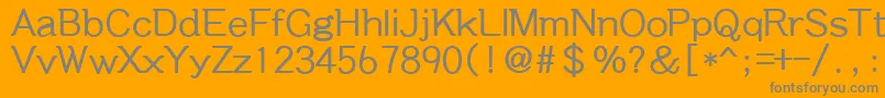 フォントDabb – オレンジの背景に灰色の文字
