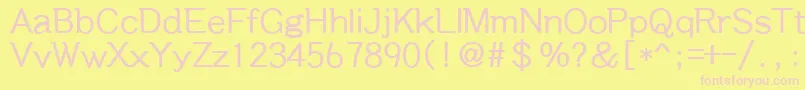 Dabb Font – Pink Fonts on Yellow Background