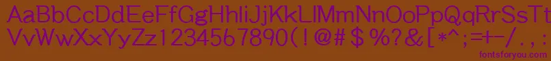 Dabb-fontti – violetit fontit ruskealla taustalla