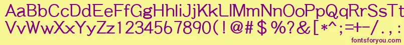 Dabb Font – Purple Fonts on Yellow Background
