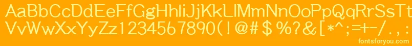 Dabb Font – Yellow Fonts on Orange Background