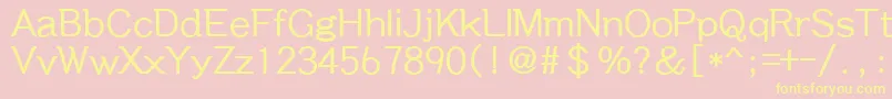 Dabb Font – Yellow Fonts on Pink Background