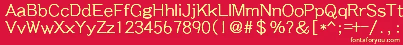 Dabb-fontti – keltaiset fontit punaisella taustalla