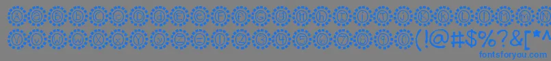 Шрифт Kbmosaic – синие шрифты на сером фоне