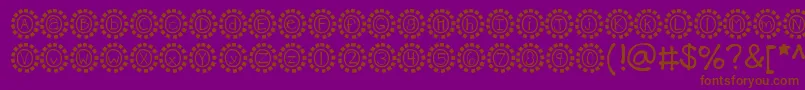 Kbmosaic Font – Brown Fonts on Purple Background
