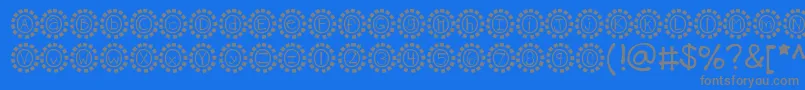 Police Kbmosaic – polices grises sur fond bleu