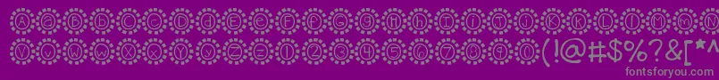 Kbmosaic Font – Gray Fonts on Purple Background