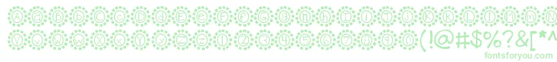 Kbmosaic Font – Green Fonts on White Background