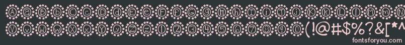 フォントKbmosaic – 黒い背景にピンクのフォント